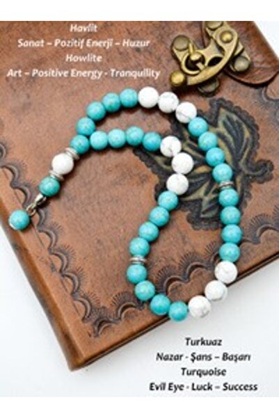 Stoneage Turquoise and Howlite Prayer Beads - Multicolored -