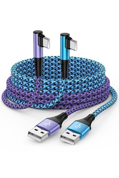 AILKIN كابل CarPlay قصير بزاوية قائمة 3 أقدام USB-A إلى USB-C بزاوية 90 درجة ...