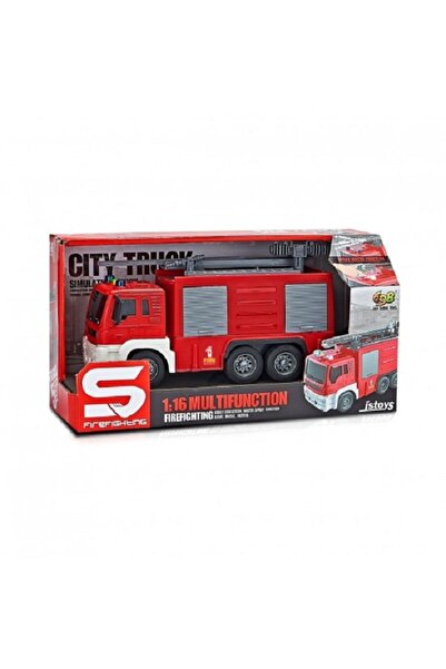 JS Toys Mașină de pompieri JSTOYS JS110 1:16 cu fricțiune, lumini, sunete și ...