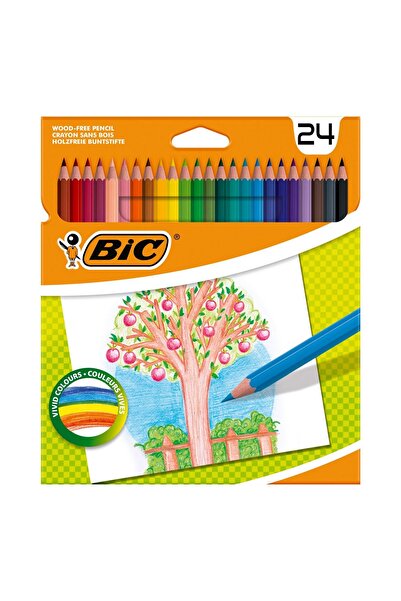 Bic Set de creioane fără lemn - 24 de culori vibrante