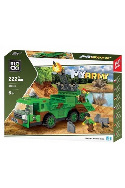 Blocki MyArmy KB0916 σετ κατασκευής εκτοξευτή πυραύλων, 222 τεμάχια, 2 μίνι φ...
