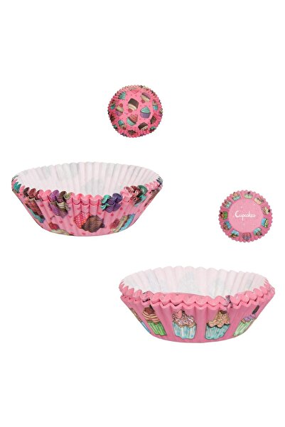OEM Hârtii de copt roz pentru brioșe - 10,5 cm, Pachet de 100
