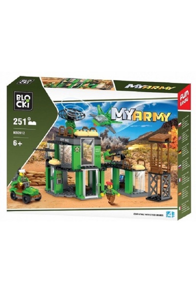 Blocki MyArmy KB0912 σετ κατασκευής στρατιωτικής βάσης, 251 τεμάχια