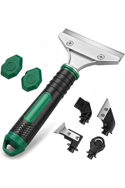SYOSI 6 in 1 Caulking Tool Kit with Dual-End Multi-Function Handle, Caulk Rem...