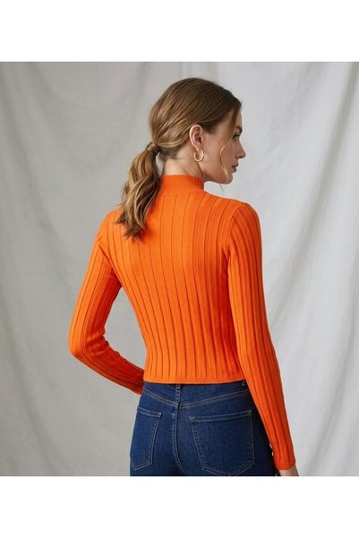 StormWear Women's Ribbed Turtleneck Soft Textured Stretchy Knitwear Sweater Body Acrylic