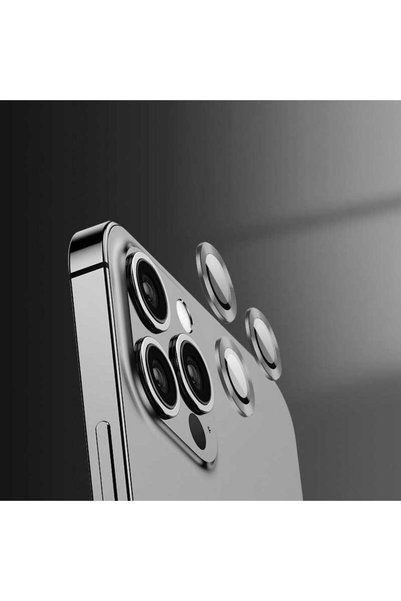 Hesaplı Dünya iPhone 13 Pro Max Camera Lens Protector Metal Fully Compatible Premium