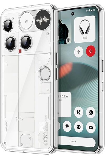 JETech غطاء لهاتف Nothing Phone 3، مضاد للاصفرار، شفاف