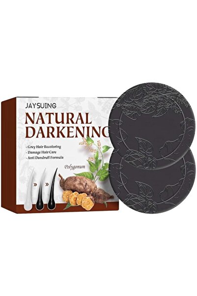 ALMEKAQUZ 2Pcs New Hair Darkening Shampoo Bar, He Shou Wu Shampoo Soap, Deepl...