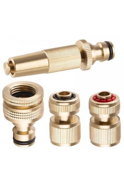 Solplant Set de stropit, duza furtun cu accesorii, 4 piese, alama, 1/2",