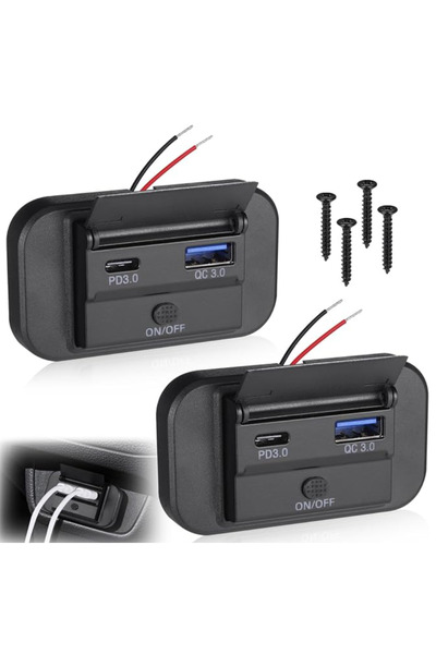 mucize ON/OFF Anahtarlı USB Şarj Soket Paneli - Karavan ve Araç İçi 12V / 24V...