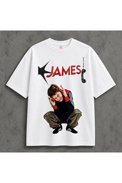 kun inaki James Cortis, K-Pop Baskılı Beyaz Unisex Tişört