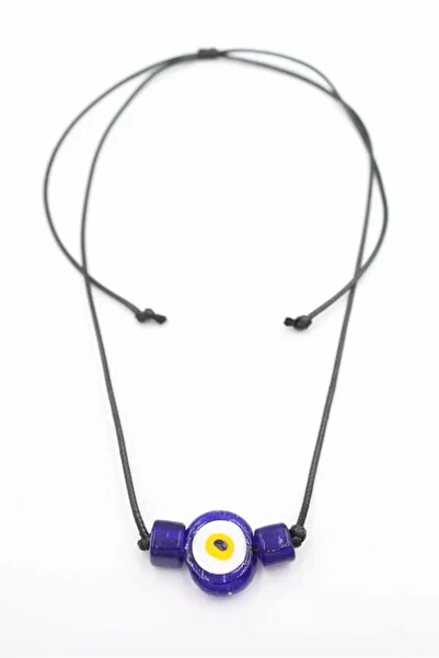 Şeker Portakalım Nazar Çağla Necklace - Blue