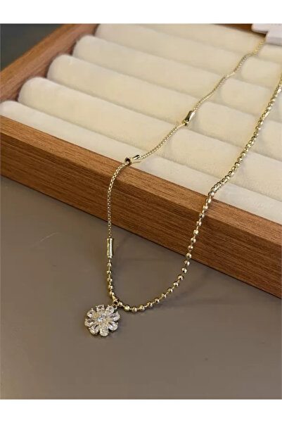 Şeker Portakalım Xuping Flower Necklace - Gold