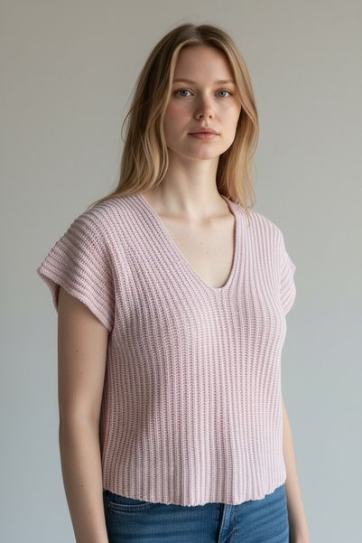 Lavinza Oversize V-Neck Knitwear Poncho