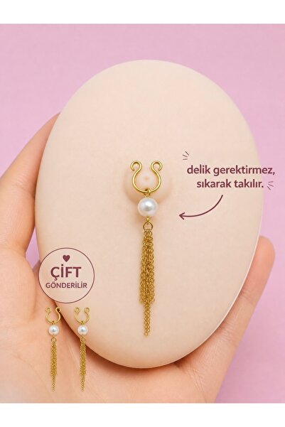 Arescollection Deliksiz kullanıma uygun nipple meme ucu piercingi