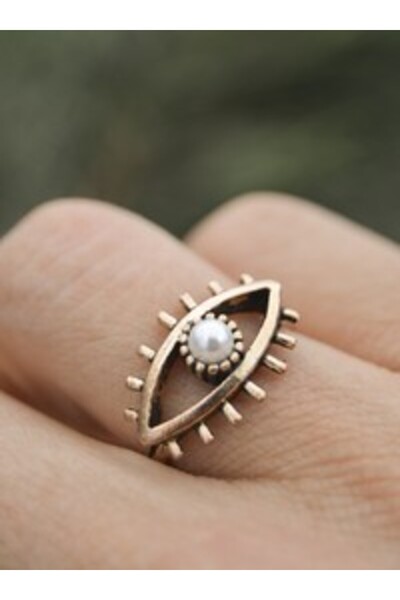 Stoneage Adjustable Eye Ring - Bronze Color -