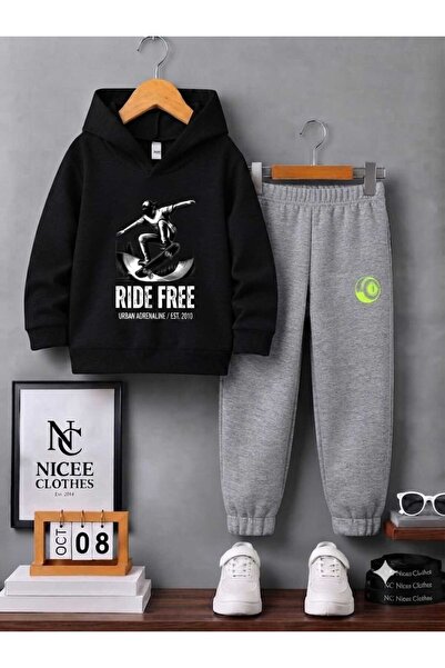 Leto Lykia Παιδικό Σετ Φόρμας Unisex (KAY KAY RIDE FREE ΧΕΙΜΕΡΙΝΗ ΕΚΤΥΠΩΣΗ)