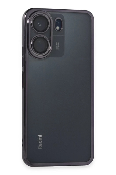 Generic Brand حافظة سيليكون متوافقة مع هاتف Xiaomi Redmi 13C مع عدسة - أرجواني