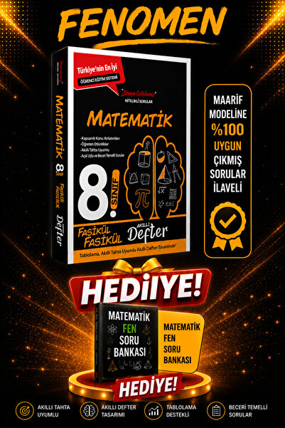 Fenomen Yayıncılık Yargı Ders arkadaşım 8 sınıf matematik fasikül fasikül akı...