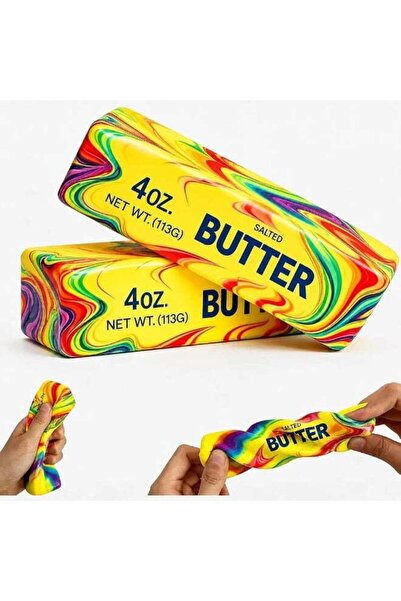 Generic 2-Pack Rainbow Butter Squishy Fidget Toy, Soft Slow Rising Squeeze St...