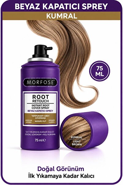 Morfose beyaz kapatıcı sprey 75 ml kumral saçlar