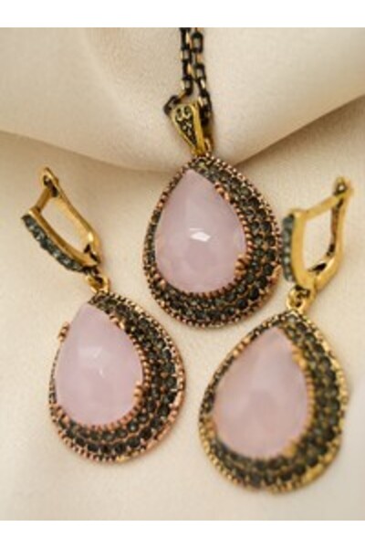 Stoneage Authentic Drop Jewelry Set - Pink -