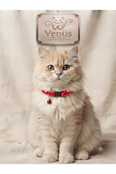 Venüs Elegance Lüks Kadife Çıngıraklı Kedi Tasması