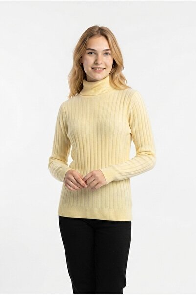 GurkStore Women's Ribbed Slim Fit Flexible Long Sleeve Casual Stylish High Ne...