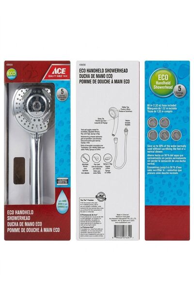 Generic Brand ACE Eco Handheld Showerhead with 5 Spray Settings & 1.52m Hose ...