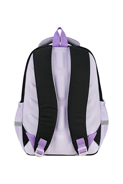 hediyeconcepti Kuromi Desenli Kız Çocuk Okul Çantası 3'lü Set Kalemlik ve Beslenme Çantası Pembe Günlük