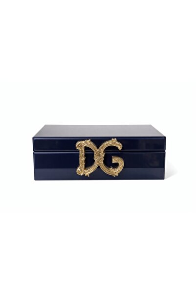 Lacivert Dekoratif Kutusu – Gold DG Detay