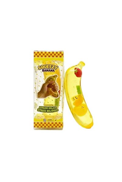 genric Fruit Jelly Banana Squishy Fidget Toy for Stress Relief | Transparent ...