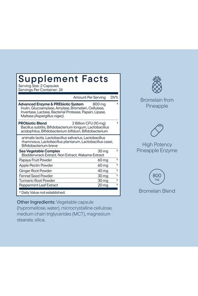 Zenwise Health Zenwise Digestive Probiotics & Prebiotics - Digestion & Bloating Relief for Women & Men, Lactose Absorption with Amylase & Bromelain, 48 Count