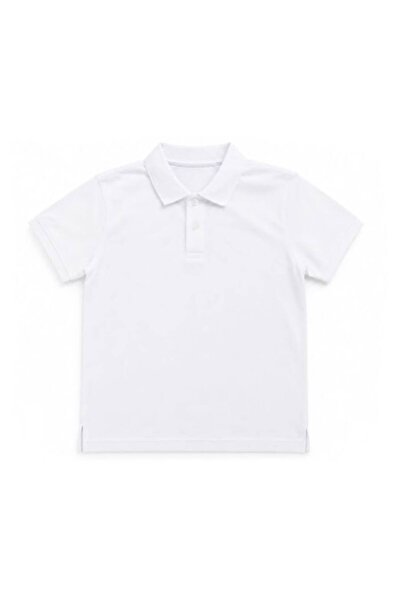 MASHASHOP Tricou polo clasic pentru băieți, bumbac, alb, 11-12 ani
