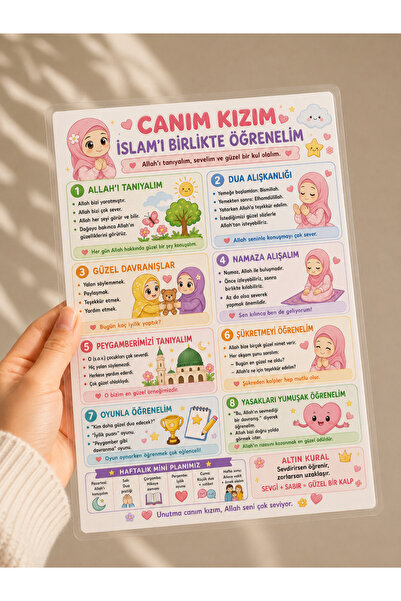 AlohamoraShop **Okula Dönüş Canım Kızım İslam’ı Birlikte Öğrenelim Eğitim Pos...
