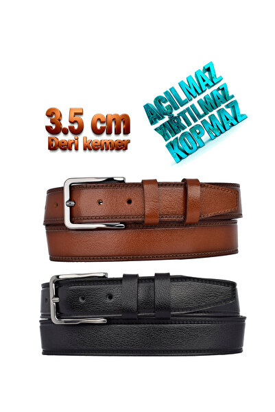 GoDeri 100% piele naturală, set de 2 bucăți din piele de bivol, negru, maro, ...