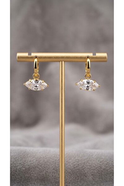DURAN TAKI TASARIM 3 Carat Markis Swiss Star Kesim Zirkon 925 Ayar Gümüş Küpe