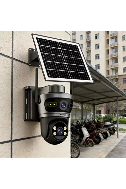 Jortan Cameră Supraveghere 4G, Dual Lens 6MP, Solară, 18.000mAh, PTZ 355°, IP...
