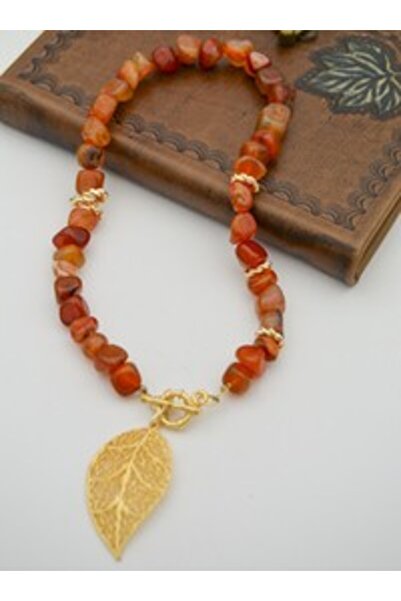 Stoneage Special Design Necklace with Agate Stone - Multi-Colored -