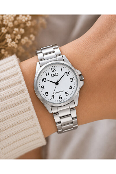 Q&Q Women's Wristwatch Silver Color Casual and Stylish Combination Japanese M...