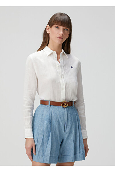 Polo Ralph Lauren Classic Fit White Linen Shirt