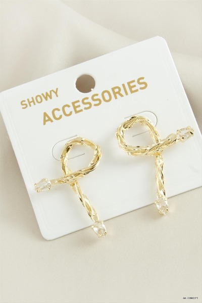 ZERO LAND Concepta Oval New Season Drop Stone (14657) Earrings Yellow