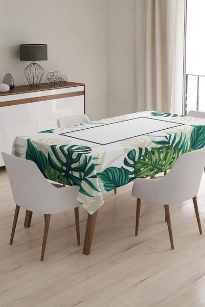TakÇalıştır Tablecloth, Digital Printed Single Tablecloth, Patterned Stain-Re...