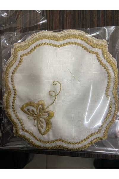 Hobibahçem Cocktail napkin, coaster 6 pieces presentation napkin gold