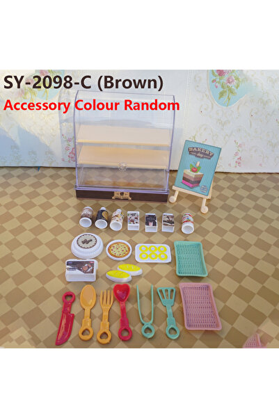Choice SY-2098-C(Brown) 1:12 Scale Dollhouse Miniature Cake Store Decoration ...
