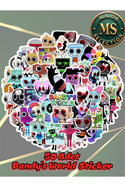 Major Selection Dandy's World Sticker Seti Laptop Tablet Telefon Ajanda Suya ...