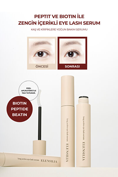 ELENSILIA Peptit İçeren Besleyici Ve Güçlendirici Kaş Kirpik Serumu Long Active Eyelash Serum