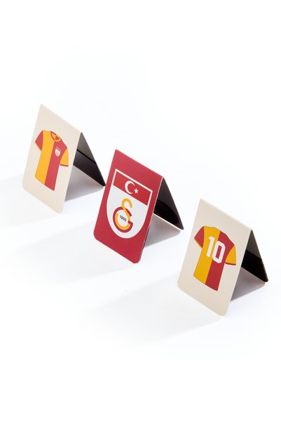 Galatasaray مجموعة ميتن أوكتاي المكونة من 3 فواصل كتب مغناطيسية - أصلية مرخصة
