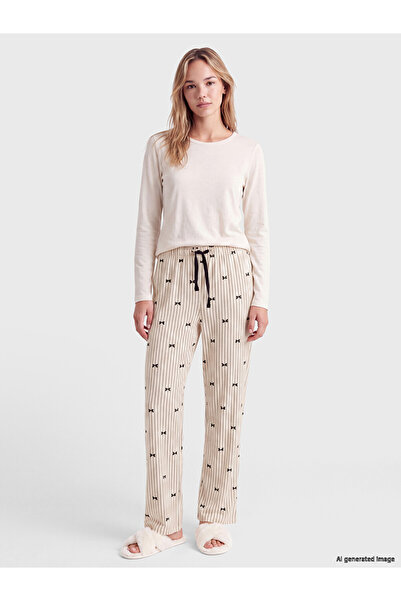 LC Waikiki Elastic Waist Women's Pajama Bottoms 2-Piece Set