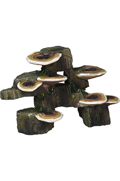 Penn Plax Penn-Plax Deco-Replicas Tree Trunk with Shelf Mushrooms Aquarium De...